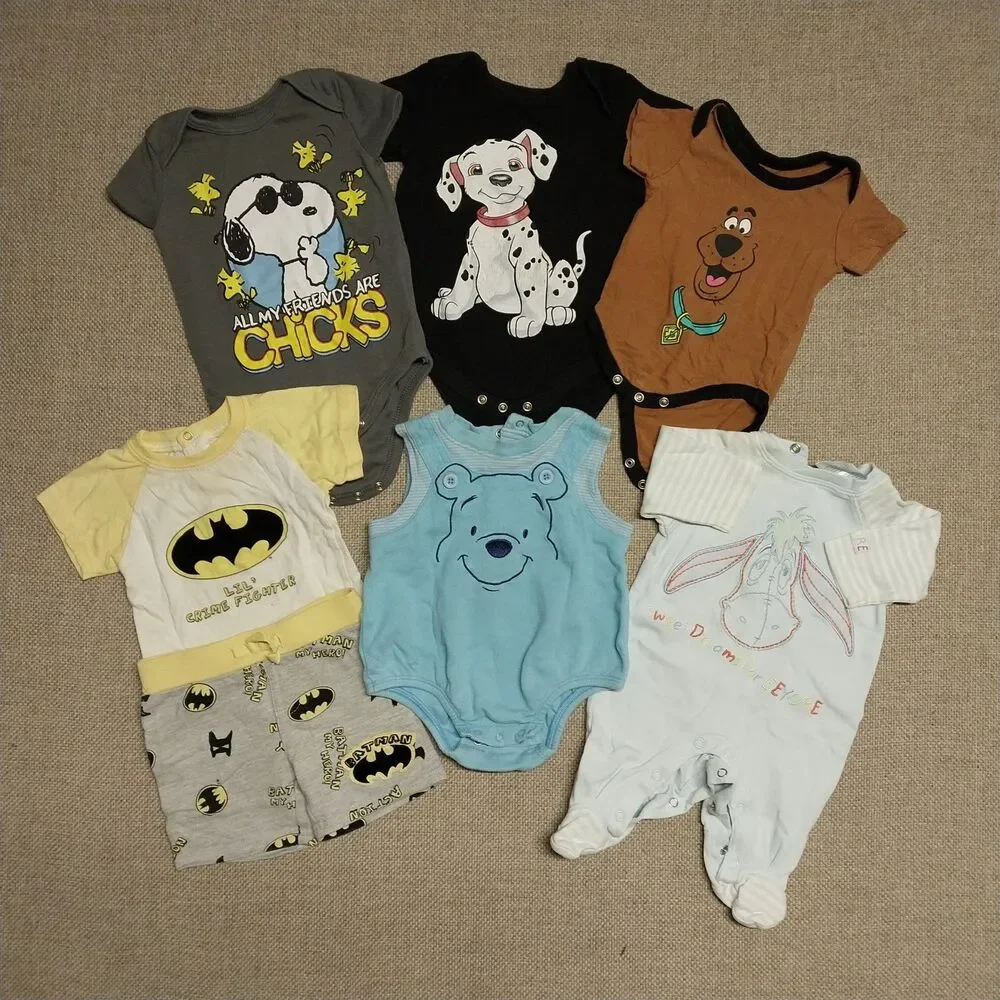 Baby Infant Boy Clothing Bundle Bodysuit Disney Peanuts Etc 11 Piece Newborn #14